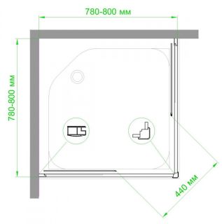 Душевой уголок Royal Bath HPD 80x80см хром RB80HPD-T-CH